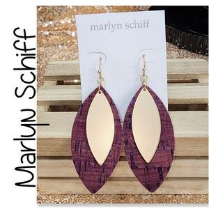 New Marlyn Schiff Cork Earrings